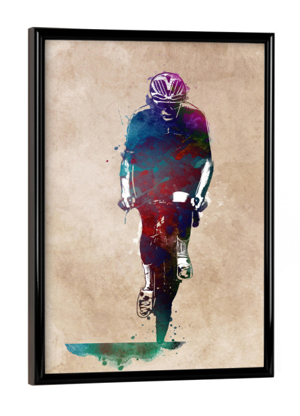 Poster mit schwarzem Rahmen "Biker art sport" artboxONE - Sport,Sport / Motivation