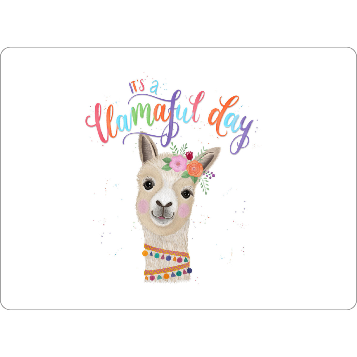Tischset "Llamaful day" artboxONE - Natur,Für Kinder,Tiere,Lustig