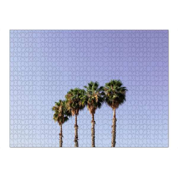 Puzzle Ravensburger "Vier Palmen blau/lila" artboxONE - Natur,Reise,Reise / Länder