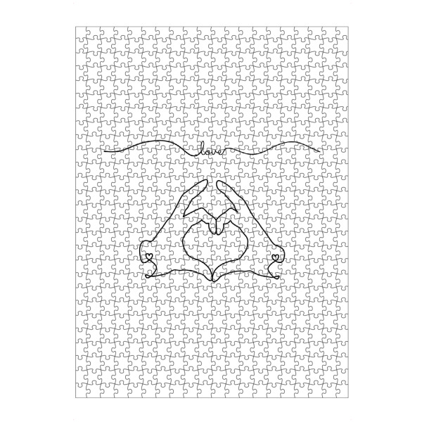 artboxONE Puzzle "Zwei Hände, ein Herz - love" artboxONE - Menschen,Schwarzweiß,Liebe,Für Mama