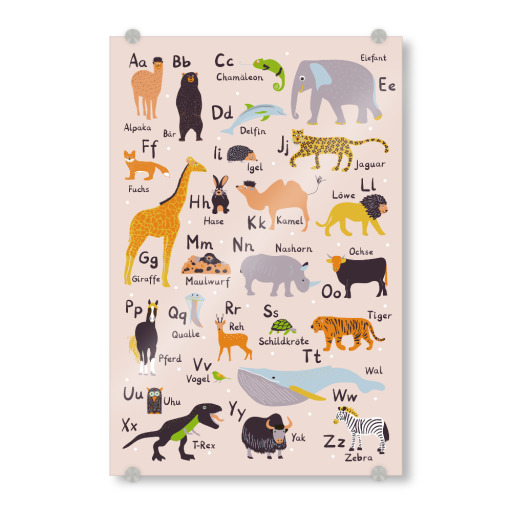 ABC Tiere Lernposter Alphabet