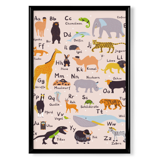 ABC Tiere Lernposter Alphabet