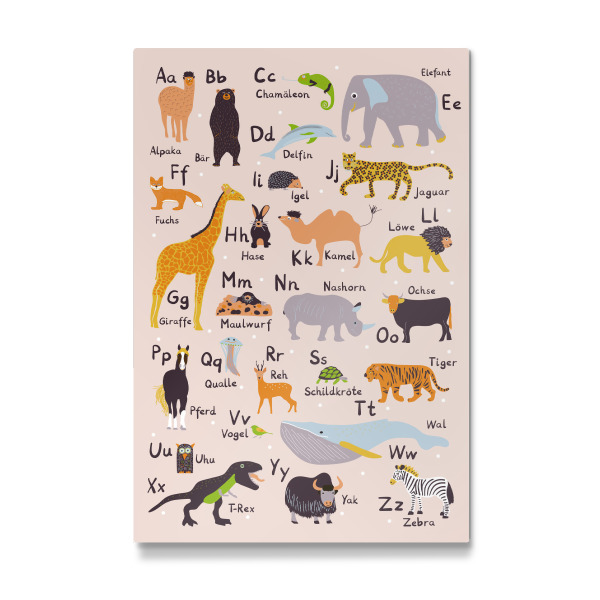 Galerie-Print "ABC Tiere Lernposter Alphabet" 30x20 cm artboxONE