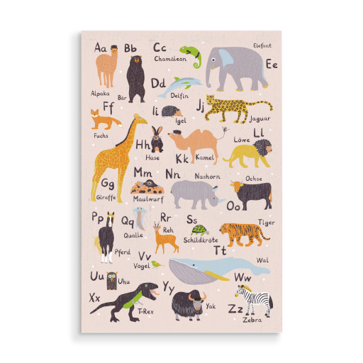 ABC Tiere Lernposter Alphabet