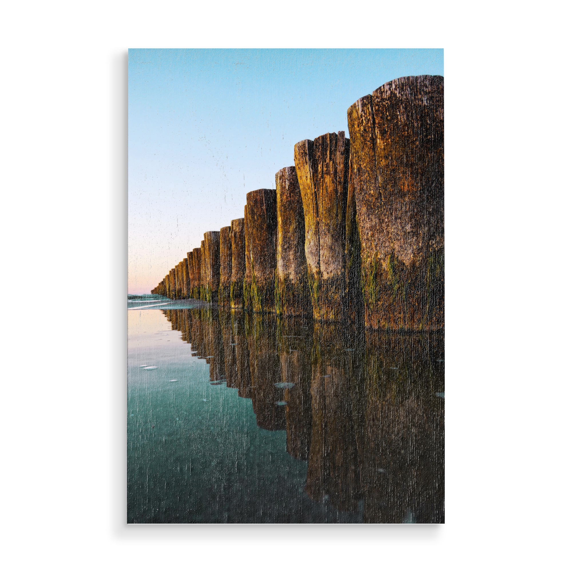 Holzbild "Küstenschutz in Zingst" artboxONE - Natur,Reise,Reise / Strand und Meer