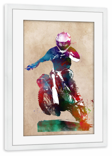 Poster mit Rahmen weiß "Motor sport art" artboxONE - Sport / Motorsport,Sport,Sport / Motivation