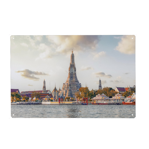 Metall Poster "Wat Arun" artboxONE - Städte,Reise,Architektur,Reise / Asien,Reise / Länder