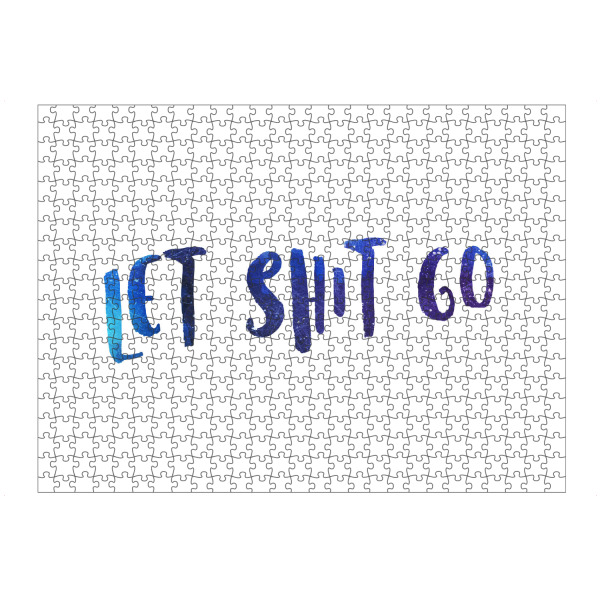 artboxONE Puzzle "Let shit go" artboxONE - Typografie,Abstrakt