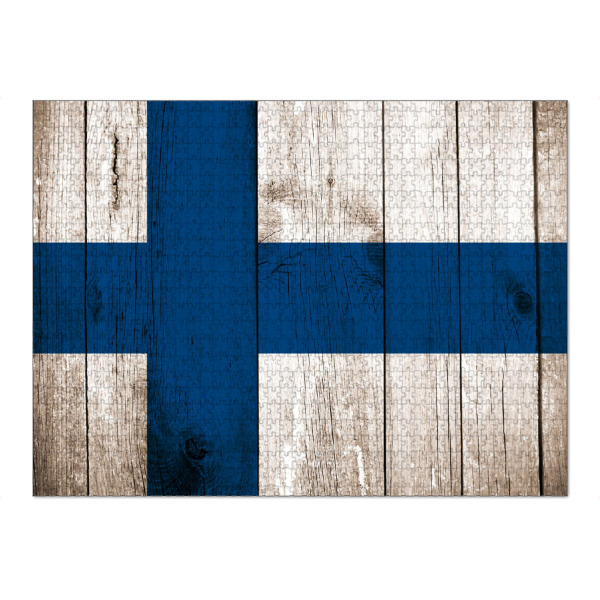 Puzzle Ravensburger "Finland Vintage Flag" artboxONE - Reise,Reise / Länder