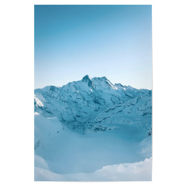 Poster 30x20 cm "Verschneiter Berg in der Schweiz" artboxONE - Natur,Reise