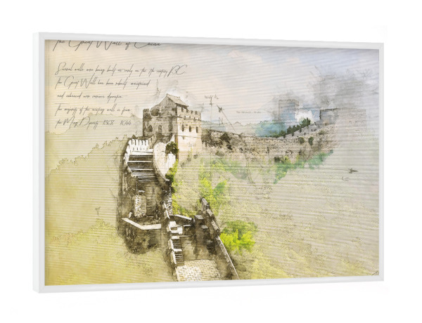 Poster mit weißem Rahmen "Chinese Wall" artboxONE - Reise,Architektur,Reise / Asien