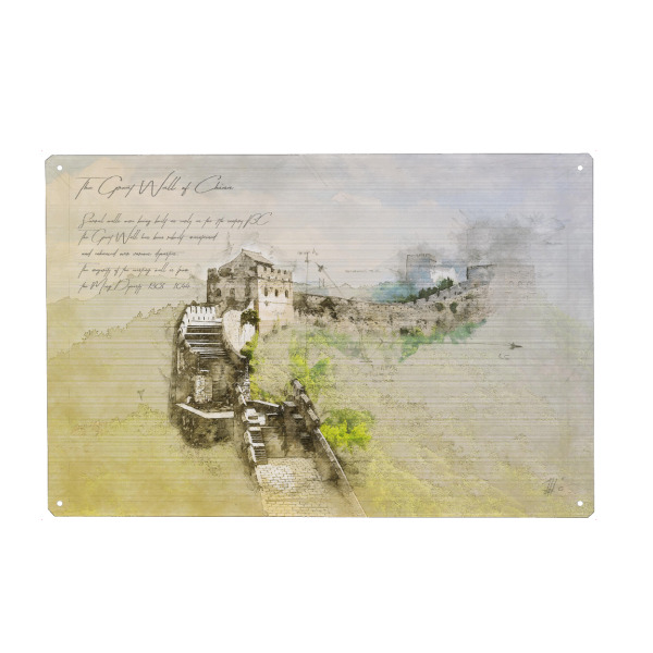 Holzbild "Chinese Wall" artboxONE - Reise,Architektur,Reise / Asien