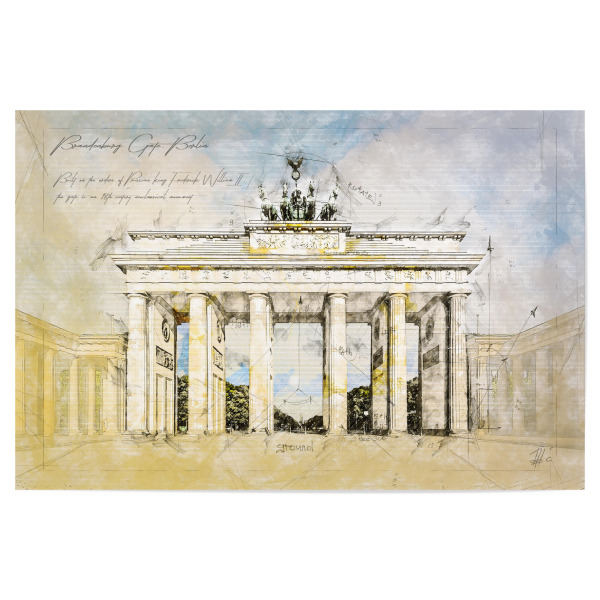 Poster 30x20 cm "Brandenburg Gate, Berlin" artboxONE - Städte,Städte / Berlin,Architektur