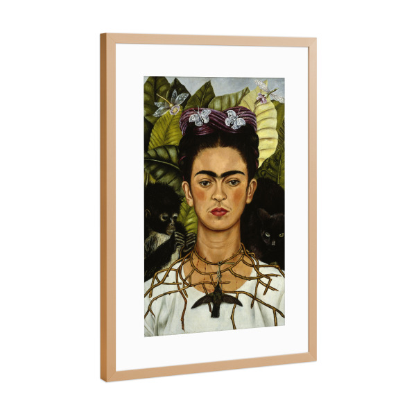 Poster mit Rahmen Kupfer "Selbstbildnis mit Dornenhalsband" artboxONE - Natur,Menschen