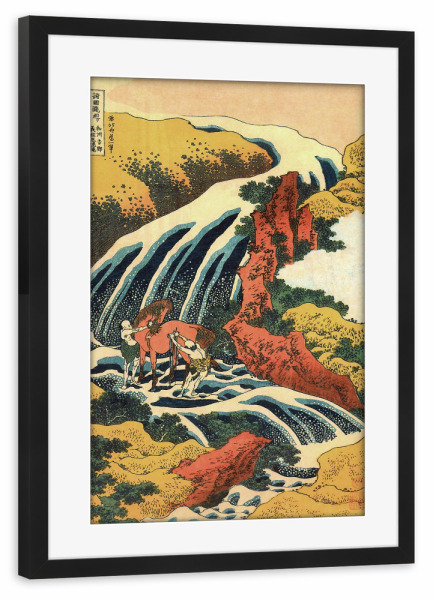 Poster mit Rahmen schwarz "Der Wasserfall in Yoshino" artboxONE - Natur,Tiere,Menschen,Männer