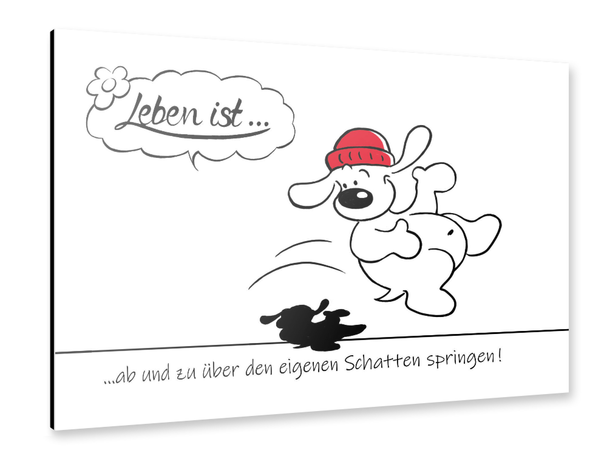Alu-Dibond "Leben ist... Schatten springen" 30x20 cm artboxONE