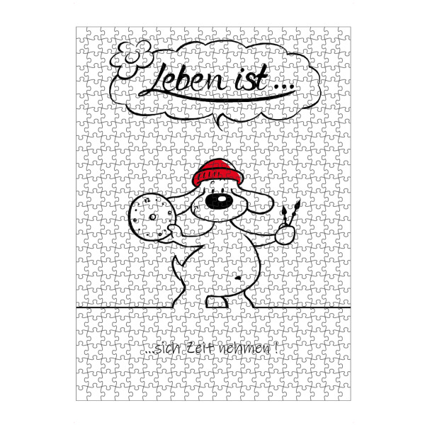 Puzzle Ravensburger "Leben ist... sich Zeit nehmen" artboxONE - Typografie,Tiere,Comic,Lustig