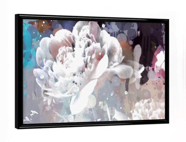 Poster mit schwarzem Rahmen "Zarte Pfingstrose in Hellblau" artboxONE - Natur,Floral,Liebe,Für Mama