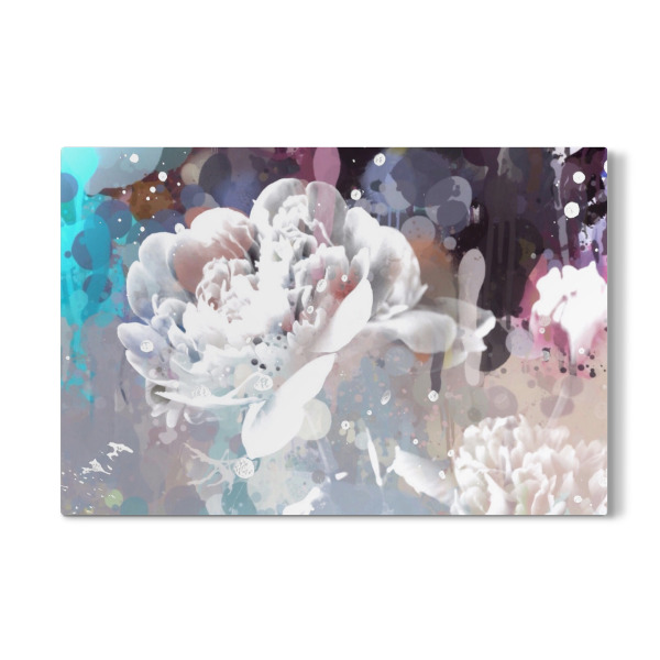 Galerie-Print "Zarte Pfingstrose in Hellblau" 30x20 cm artboxONE