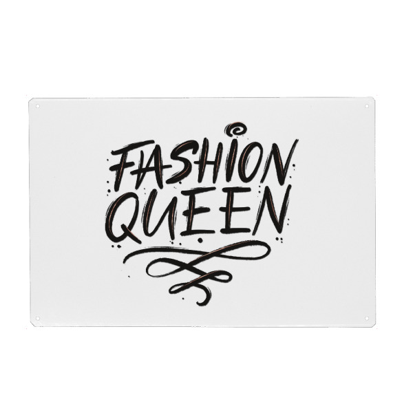 Holzbild "Fashion Queen" artboxONE - Typografie,Fashion,Streetart,Lustig