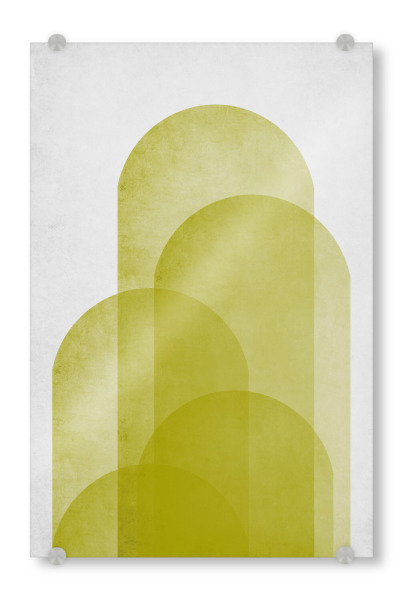 Acrylglasbild "Gelbe Formen" artboxONE - Natur,Abstrakt,Geometrie,Fashion