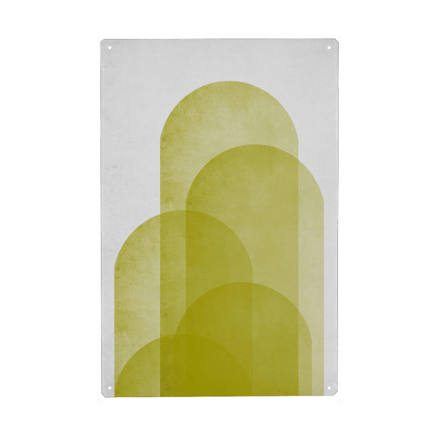 Metall Poster "Gelbe Formen" artboxONE - Natur,Abstrakt,Geometrie,Fashion