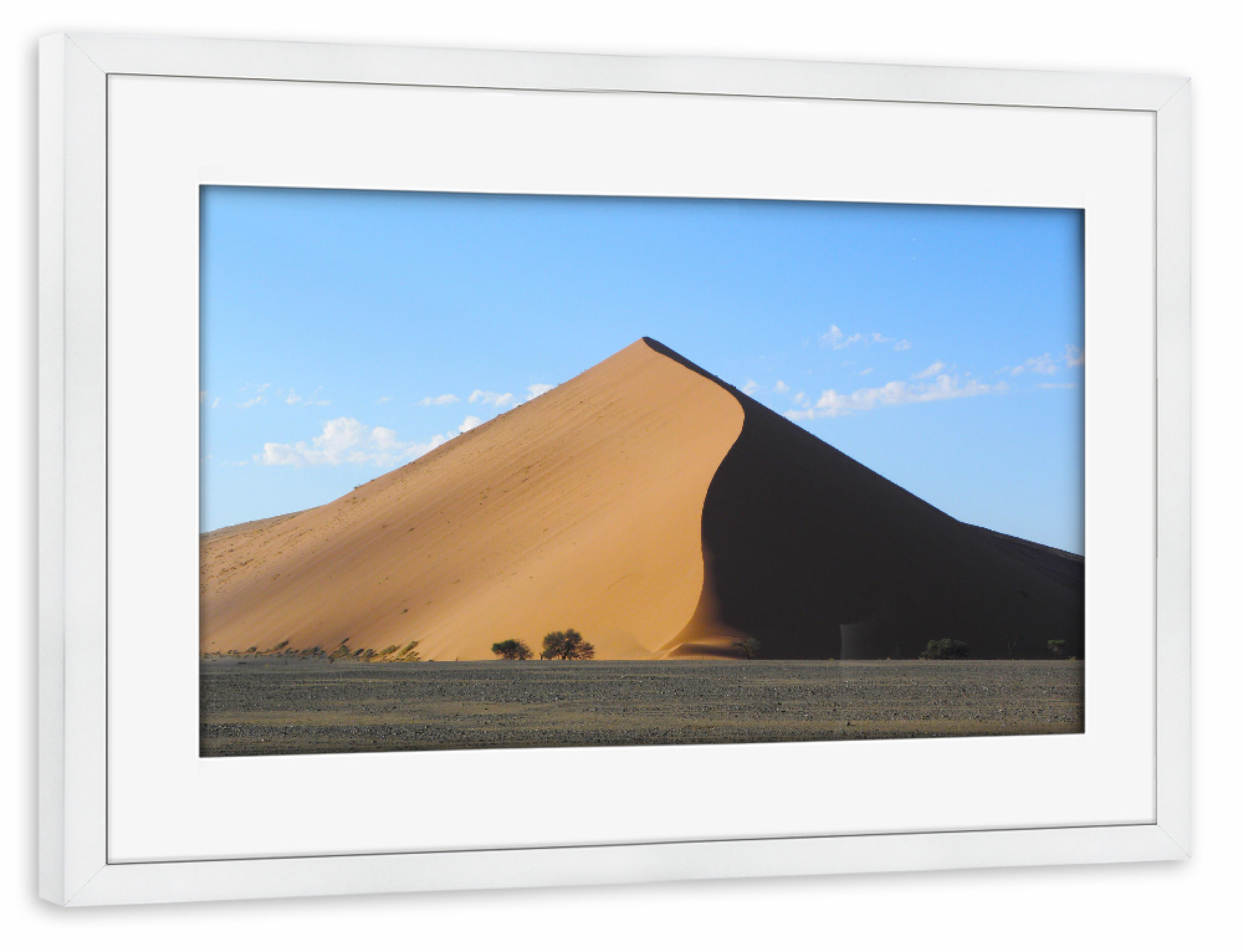 Poster mit Rahmen weiß "Eine Düne" artboxONE - Natur,Reise,Reise / Afrika