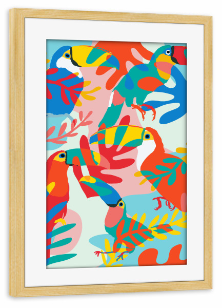 Poster mit Rahmen kiefer "Tou'Can Do it" artboxONE - Natur,Tiere,Abstrakt