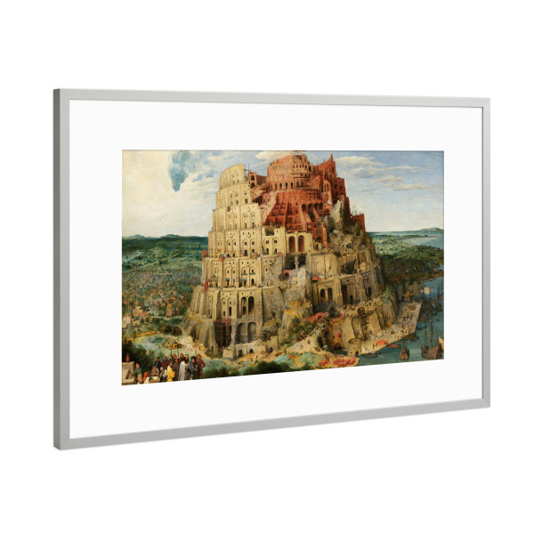 Poster mit Rahmen Silber "Der Turm zu Babylon" artboxONE - Natur,Reise,Menschen,Architektur