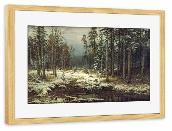 Poster mit Rahmen kiefer "Der erste Schnee" artboxONE - Natur,Reise