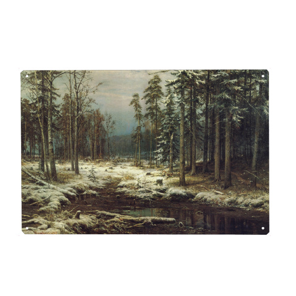 Holzbild "Der erste Schnee" artboxONE - Natur,Reise