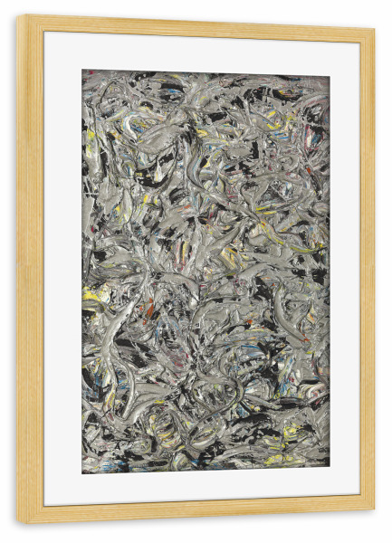 Poster mit Rahmen kiefer "Eyes in the Heat II - Pollock" artboxONE - Abstrakt