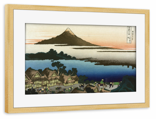 Poster mit Rahmen kiefer "Dämmerung in Isawa" artboxONE - Natur,Reise,Menschen,Architektur,Reise / Länder