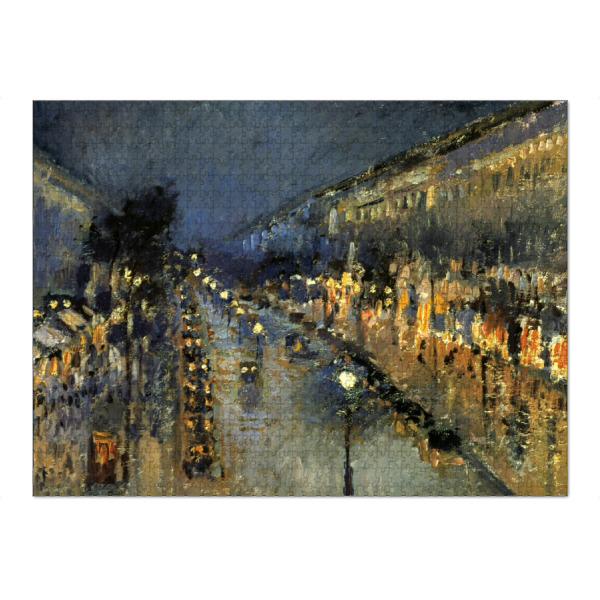 Puzzle Ravensburger "Boulevard Montmartre at Night" artboxONE - Städte,Reise,Menschen,Architektur,Städte / Paris