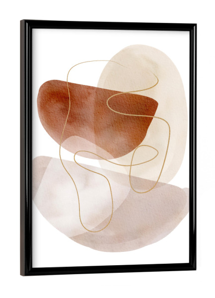 Poster mit schwarzem Rahmen "Semi Circle Composition" artboxONE - Abstrakt,Geometrie