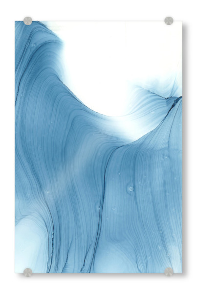 Acrylglasbild "Cold Waterfall - blue" artboxONE - Abstrakt