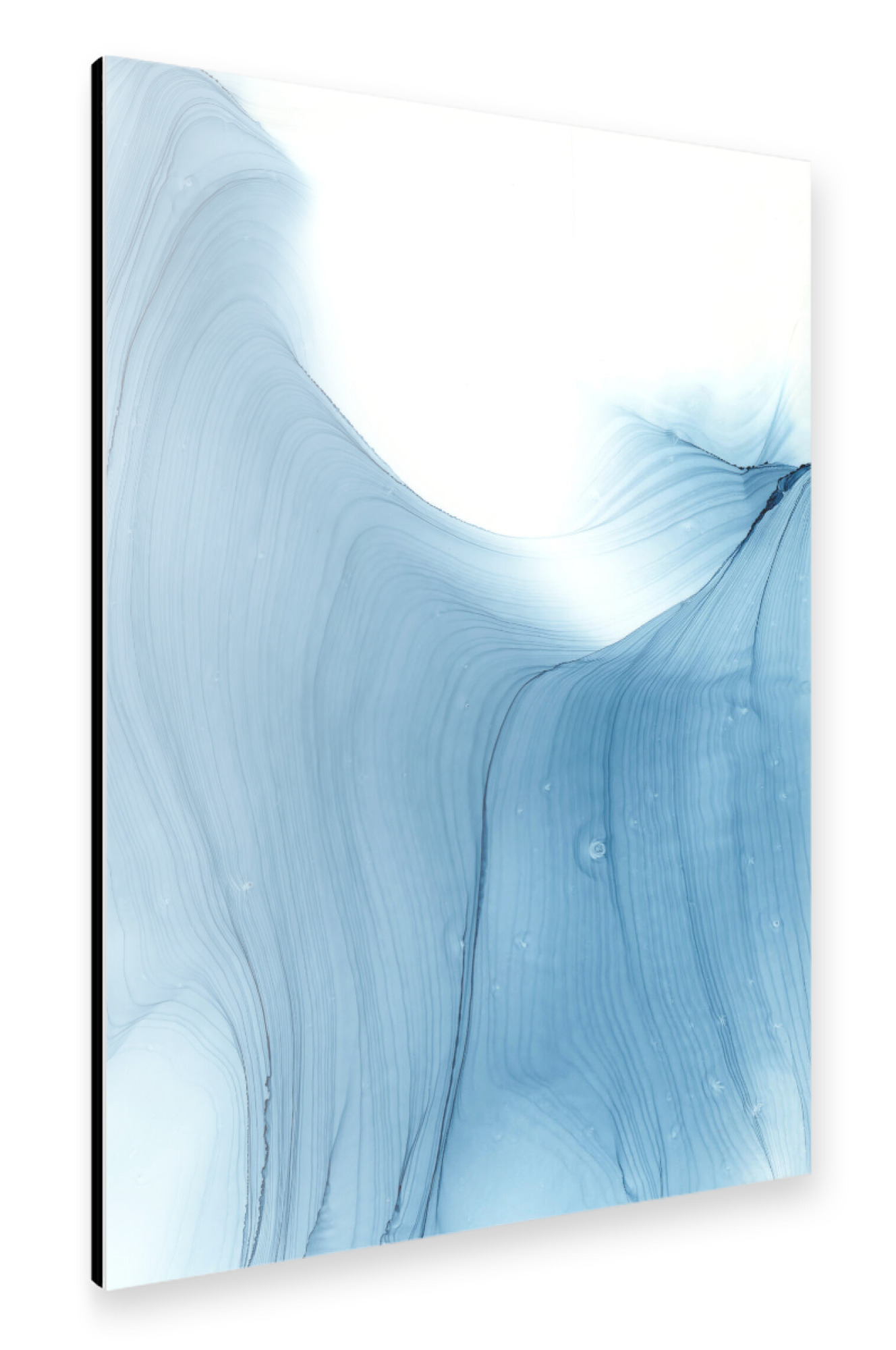 Alu-Dibond "Cold Waterfall - blue" 75x50 cm artboxONE