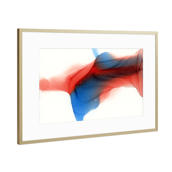 Poster mit Rahmen Gold "Abstract Graphic bunt" artboxONE - Abstrakt