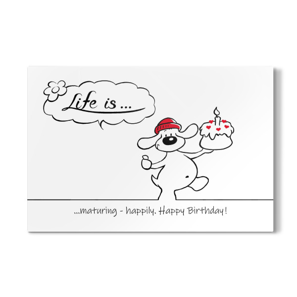 Galerie-Print "Life is... Happy Birthday" 30x20 cm artboxONE