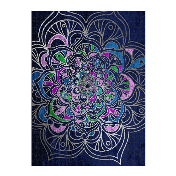 Puzzle Ravensburger "Mandala Colorfull Navy" artboxONE - Abstrakt,Geometrie