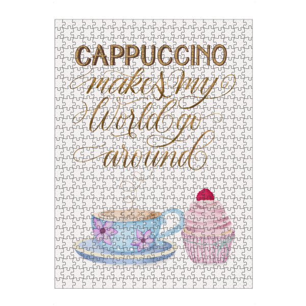 artboxONE Puzzle "Cappuccino and Coffee Lovers" artboxONE - Typografie,Essen & Trinken