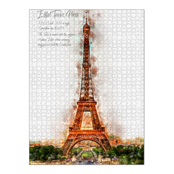 Puzzle Ravensburger "Eiffel Turm Paris Aquarell" artboxONE - Städte,Reise,Architektur,Städte / Paris