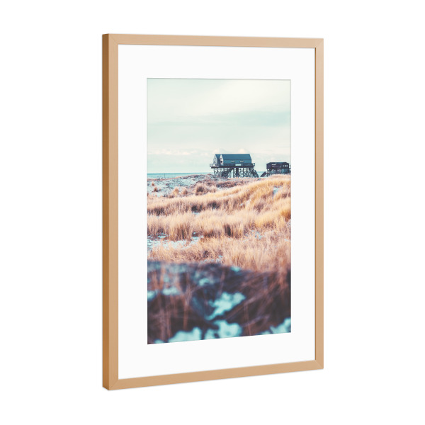 Poster mit Rahmen Kupfer "Nordseeküste Schleswig-Holstein" artboxONE - Natur,Reise / Strand und Meer