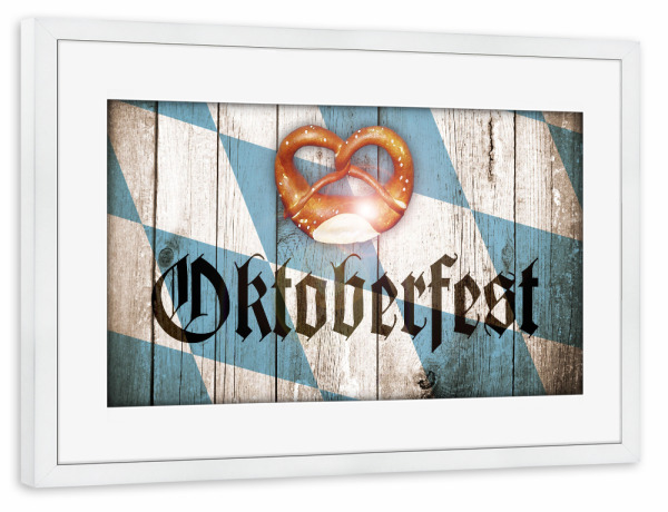 Poster mit Rahmen weiß "Volksfest Bayern" artboxONE - Städte / München,Reise,Reise / Länder,Festivals