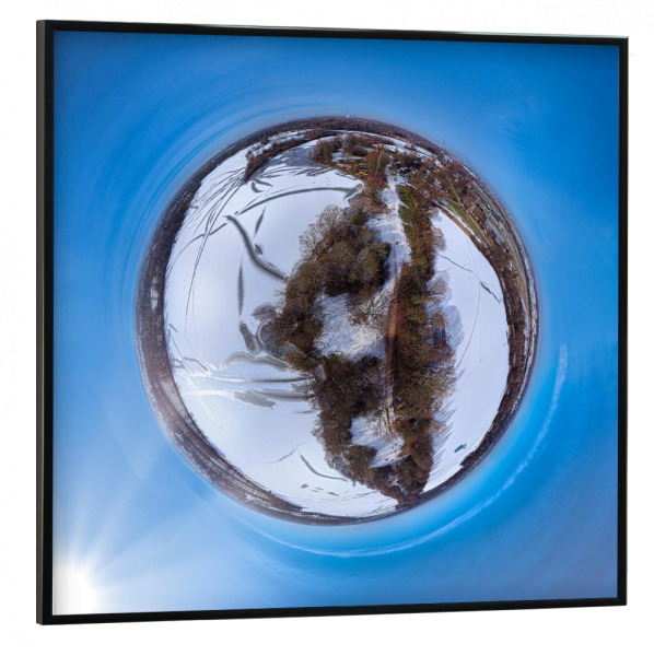 Poster mit schwarzem Rahmen 30x30 cm "Hamburg Dove-Elbe & Eichbaumsee" artboxONE - Städte,Städte / Hamburg,Natur,Reise,Reise / Länder