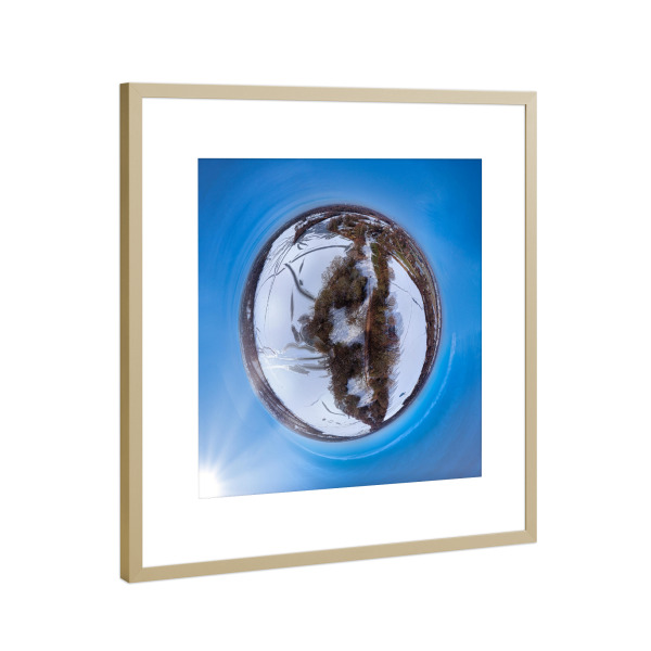 Poster mit Rahmen Gold "Hamburg Dove-Elbe & Eichbaumsee" artboxONE - Städte,Städte / Hamburg,Natur,Reise,Reise / Länder