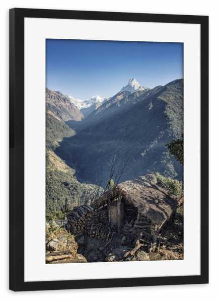 Poster mit Rahmen schwarz "Himalaya" artboxONE - Natur,Reise,Reise / Asien,Reise / Länder