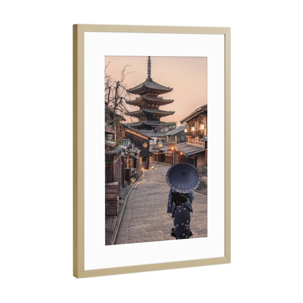 Poster mit Rahmen Gold "Hokan-ji" artboxONE - Städte,Reise,Architektur,Reise / Asien,Reise / Länder