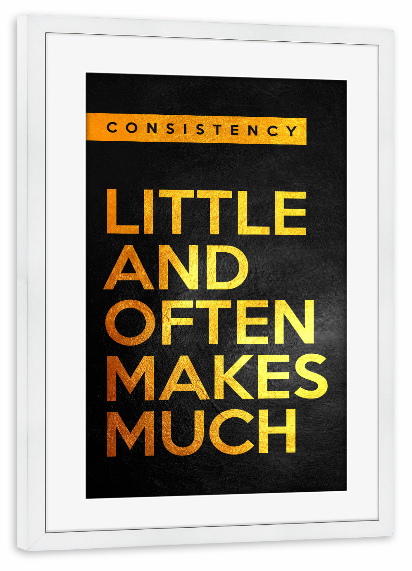 Poster mit Rahmen weiß "Consistency" artboxONE - Typografie,Buchstaben