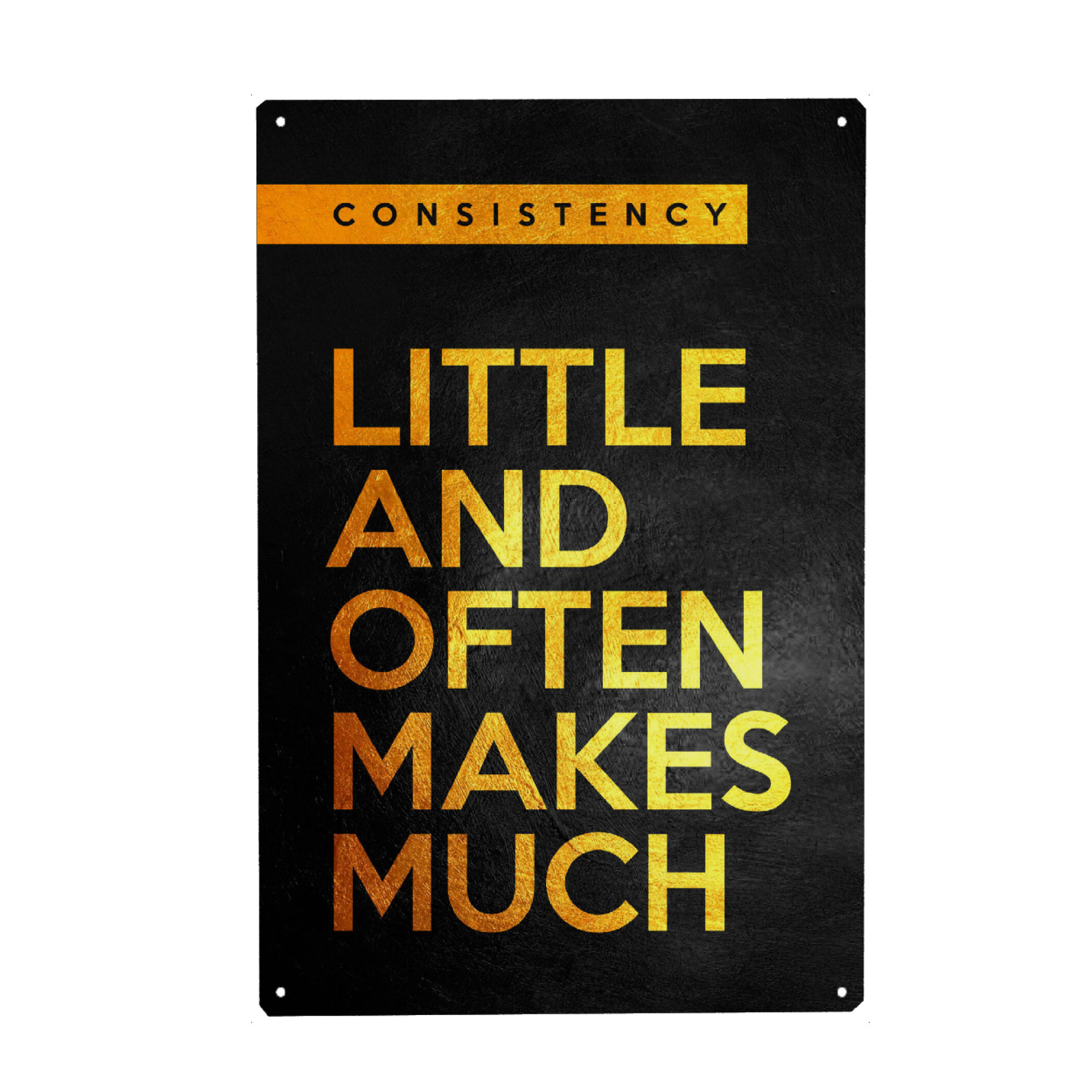 Metall Poster "Consistency" artboxONE - Typografie,Buchstaben